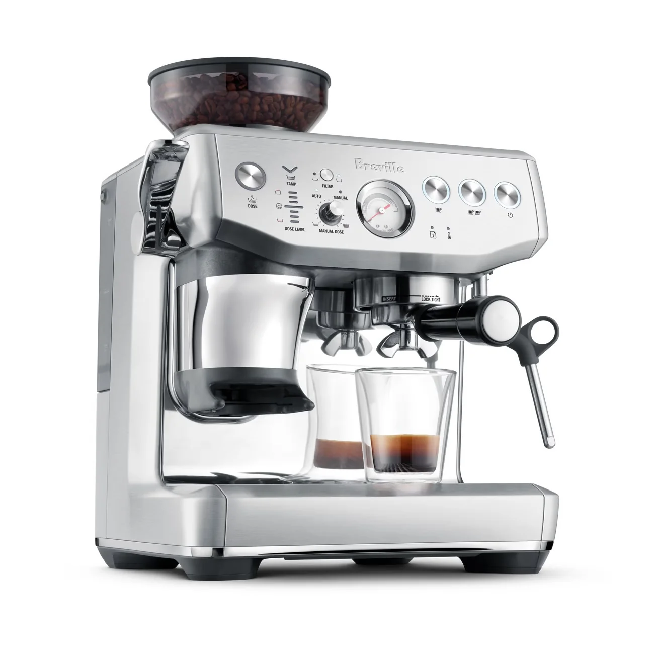 Breville Barista Express Impress Espresso Machine - Sea Salt - Image 2