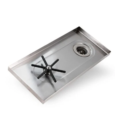Espresso Parts 7"x15"x7/8" Rinser with Side Spray - Image 2