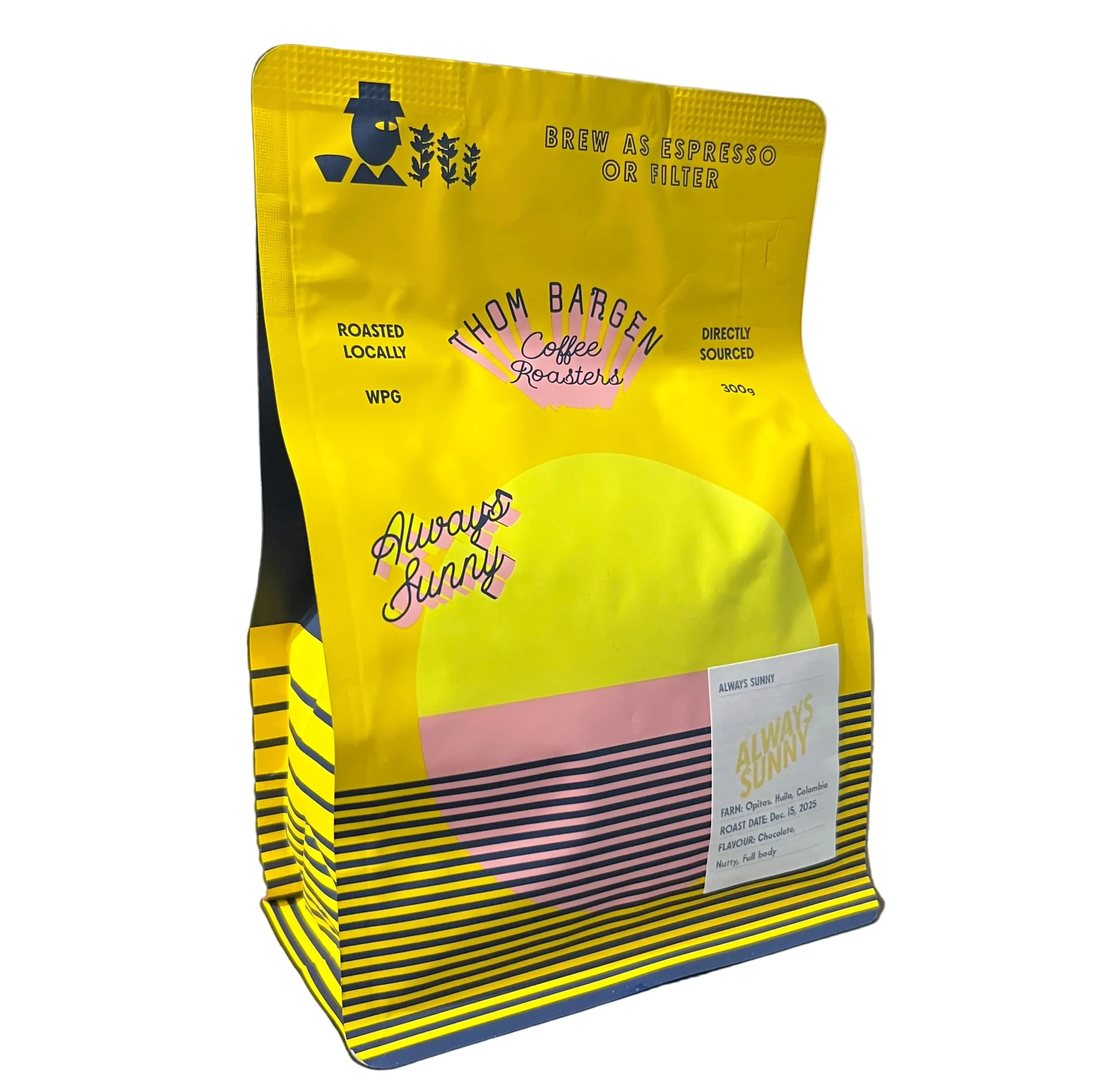 Thom Bargen Coffee Roasters Thom Bargen - Always Sunny Espresso or Filter Coffee Beans - 2LB