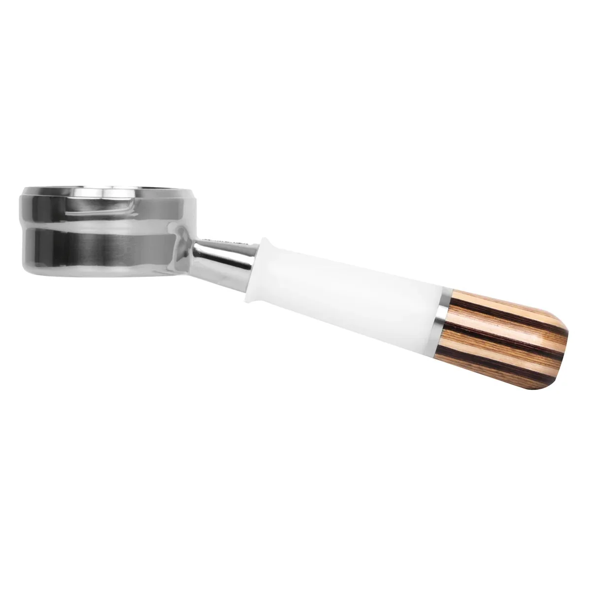 Pesado Stainless Steel Bottomless Hybrid Portafilter (6.0mm) - Oak Look - Image 14