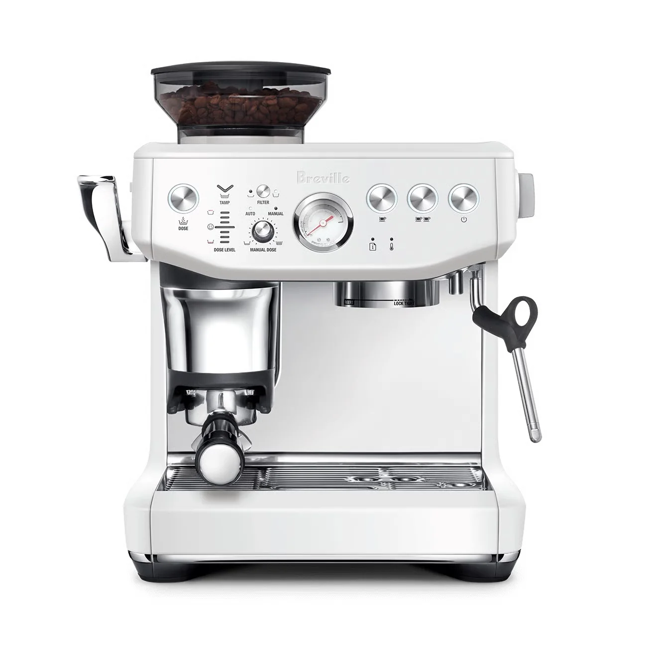 Breville Barista Express Impress Espresso Machine - Sea Salt - Image 7